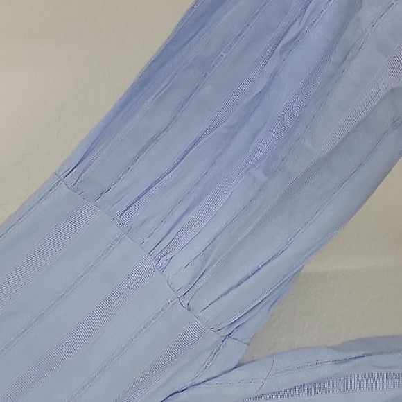 J. Jill buttoned front V-neck blouse light blue size medium - Picture 5 of 11